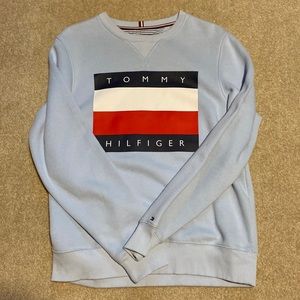 Tommy Hilfiger Baby Blue Crewneck Sweatshirt, Men’s Size Medium